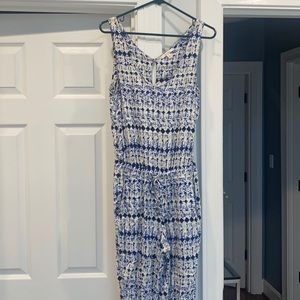 Ella Moss blue ikat romper jumpsuit small